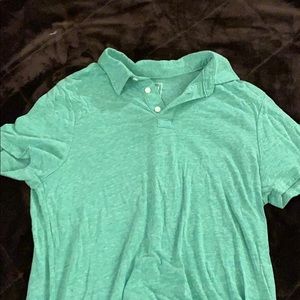 Green Soft Button Up